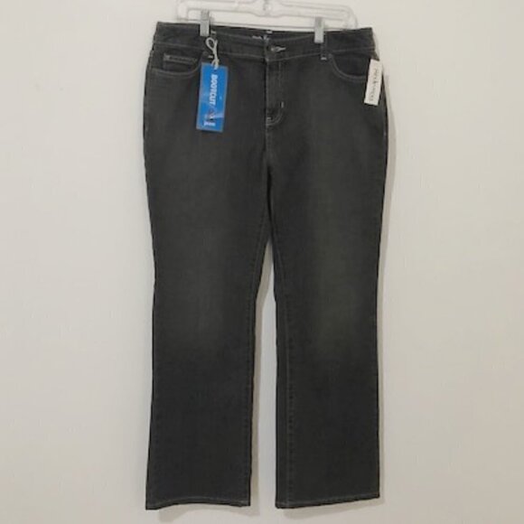 𝅺style & Co Black Rinse Stretch Boot Cut Jeans - Picture 1 of 6